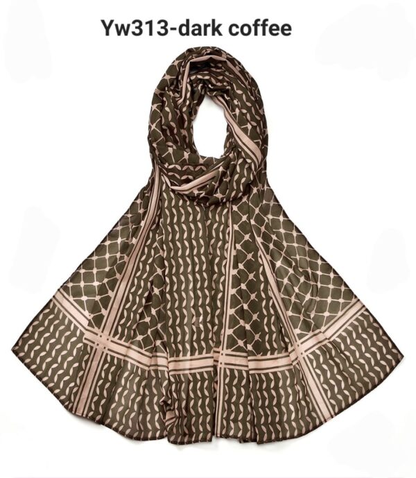 Palestine Hijab-YW313 Dark coffee color