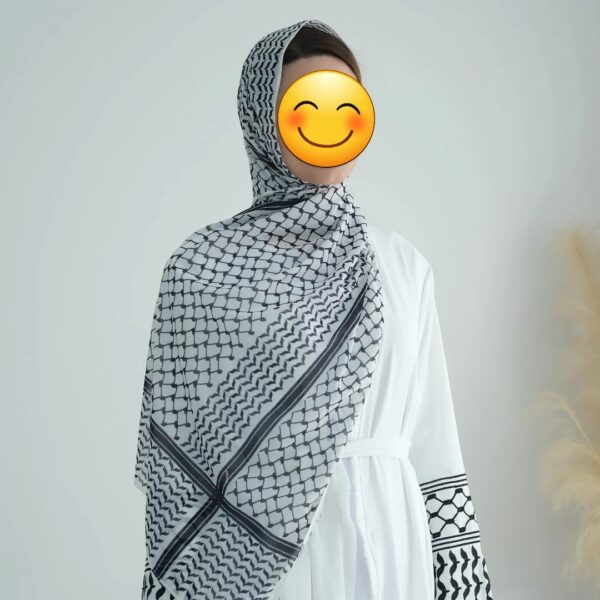 Palestine Hijab-YW313 Black color - Image 4