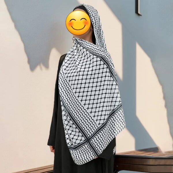 Palestine Hijab-YW313 Black color - Image 2